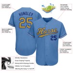 Baseball Blau Custom Jersey Old Light Gold-Royal Authentic