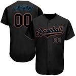 Blau Schwarz-Licht Jersey Baseball Custom Authentic Schwarz Blau Schwarz-Licht Jersey Baseball Custom Authentic Schwarz