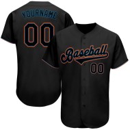 Blau Schwarz-Licht Jersey Baseball Custom Authentic Schwarz