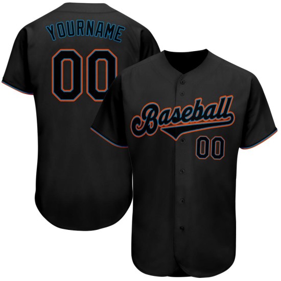 Blau Schwarz-Licht Jersey Baseball Custom Authentic Schwarz Blau Schwarz-Licht Jersey Baseball Custom Authentic Schwarz