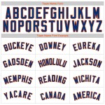 Baseball Trikot Nadelstreifen Custom Royal-Orange Authentic White Royal