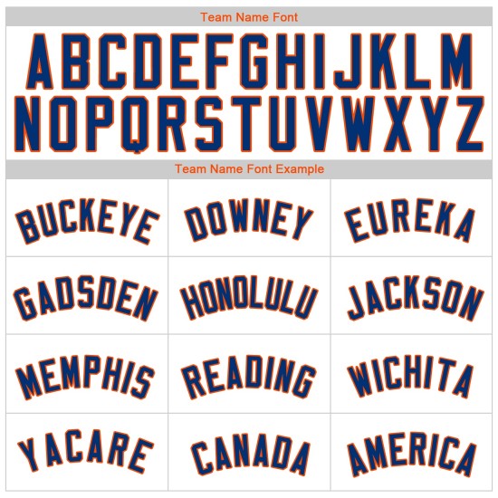Baseball Trikot Nadelstreifen Custom Royal-Orange Authentic White Royal