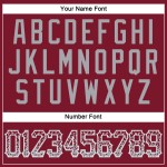 Jersey Drift Custom Baseball Authentic Crimson Grau-Weiß Mode Jersey Drift Custom Baseball Authentic Crimson Grau-Weiß Mode