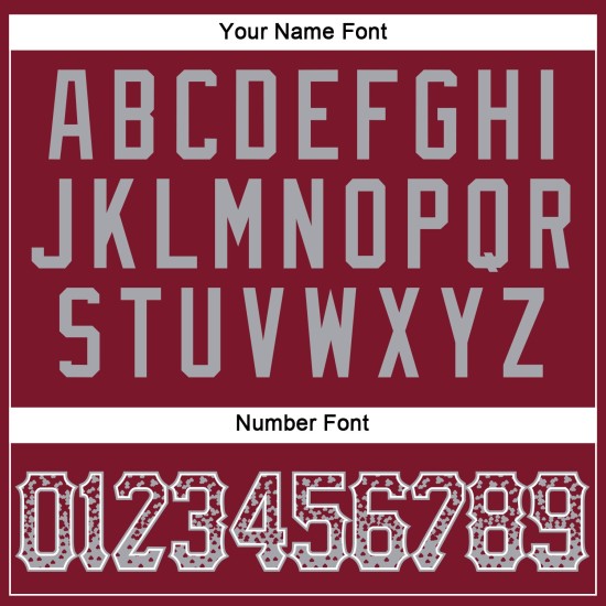 Jersey Drift Custom Baseball Authentic Crimson Grau-Weiß Mode Jersey Drift Custom Baseball Authentic Crimson Grau-Weiß Mode