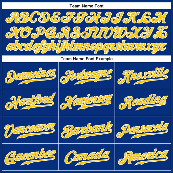 Baseball Royal Authentic Custom Gold-Weiß Trikot ärmellos Baseball Royal Authentic Custom Gold-Weiß Trikot ärmellos