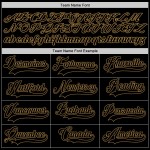 Custom Gold Baseball Schwarz Authentic Schwarz-Old Jersey Custom Gold Baseball Schwarz Authentic Schwarz-Old Jersey