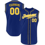 Baseball Royal Authentic Custom Gold-Weiß Trikot ärmellos Baseball Royal Authentic Custom Gold-Weiß Trikot ärmellos