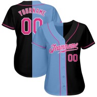 Baseball Pink-Light Jersey Authentic Blau Split Schwarz Custom Fashion Baseball Pink-Light Jersey Authentic Blau Split Schwarz Custom Fashion