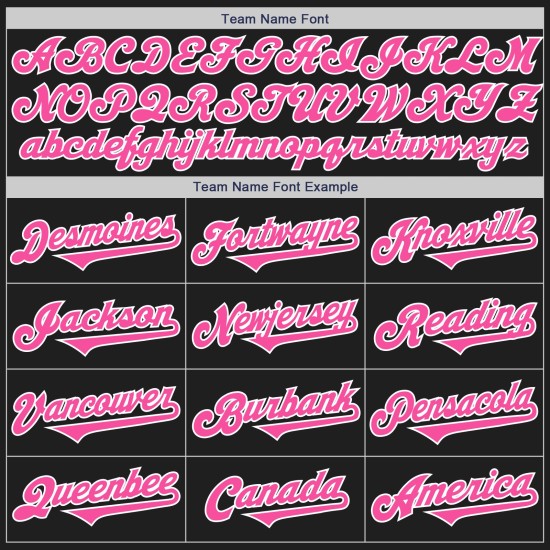 Jersey Rosa-Weiß Ton Zwei Schwarz Custom Authentic Baseball Jersey Rosa-Weiß Ton Zwei Schwarz Custom Authentic Baseball