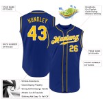 Baseball Royal Authentic Custom Gold-Weiß Trikot ärmellos Baseball Royal Authentic Custom Gold-Weiß Trikot ärmellos
