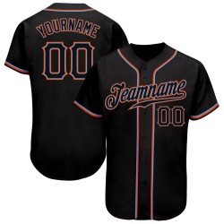 Baseball Custom Jersey Schwarz Authentic Schwarz-Orange