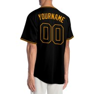 Baseball Schwarz-Gold Trikot Authentic Custom Schwarz Baseball Schwarz-Gold Trikot Authentic Custom Schwarz