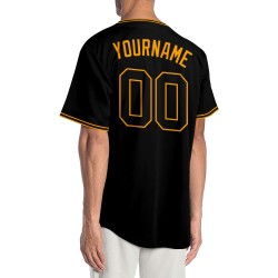 Baseball Schwarz-Gold Trikot Authentic Custom Schwarz Baseball Schwarz-Gold Trikot Authentic Custom Schwarz