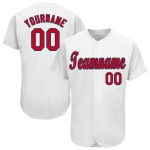 Jersey Weiß Rot-Navy Baseball Custom Jersey Weiß Rot-Navy Baseball Custom
