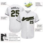 Authentisches White Day Oliv-Schwarzes Baseballtrikot Memorial Custom