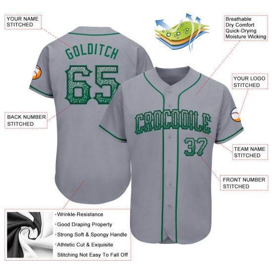 Drift Custom Authentic Gray Fashion Kelly Jersey Baseball Grün-Schwarz Drift Custom Authentic Gray Fashion Kelly Jersey Baseball Grün-Schwarz