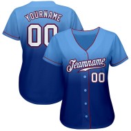 Baseball Authentic Weiß-Royal Light Jersey Fashion Custom Blue Fade Baseball Authentic Weiß-Royal Light Jersey Fashion Custom Blue Fade