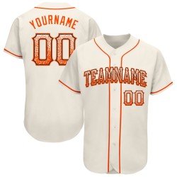 Authentisches Creme Fashion Drift Custom Baseball Orange-Schwarzes Trikot