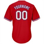 Baseball Custom Weiß-Royal Rippenstrick Rot Jersey Shirt Authentic Throwback