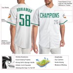 Grün-Grau Weiß Authentic Kelly Jersey Baseball Custom Grün-Grau Weiß Authentic Kelly Jersey Baseball Custom
