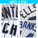 Baseball Trikot Nadelstreifen Custom Royal-Orange Authentic White Royal