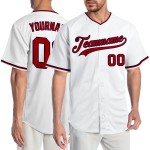 Rot-Marineblaues Custom-Trikot Weiß Baseball Authentic Rot-Marineblaues Custom-Trikot Weiß Baseball Authentic