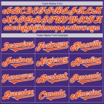 Jersey Zwei Baseball Authentic Lila Orange-Weiß Ton Custom Jersey Zwei Baseball Authentic Lila Orange-Weiß Ton Custom