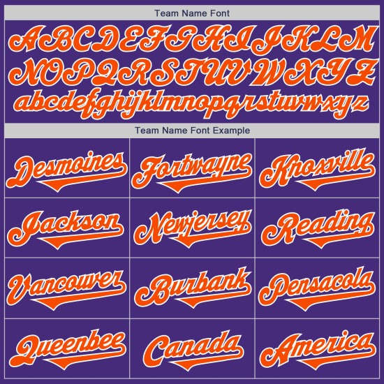 Jersey Zwei Baseball Authentic Lila Orange-Weiß Ton Custom Jersey Zwei Baseball Authentic Lila Orange-Weiß Ton Custom
