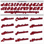 Benutzerdefiniertes rot-marineblaues Baseballtrikot, weiß, authentisch