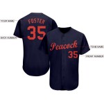 Baseball Orange Custom Navy Trikot Baseball Orange Custom Navy Trikot