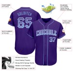 Jersey Blau-Weiß Lila Benutzerdefinierte Authentic Fashion Drift Light Baseball Jersey Blau-Weiß Lila Benutzerdefinierte Authentic Fashion Drift Light Baseball