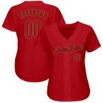 Authentisches Baseball-Trikot in Rot-Schwarz Authentisches Baseball-Trikot in Rot-Schwarz