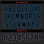 Blau Schwarz-Licht Jersey Baseball Custom Authentic Schwarz Blau Schwarz-Licht Jersey Baseball Custom Authentic Schwarz