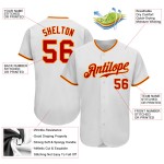 Jersey Authentic Baseball Custom Rot-Gold Weiß