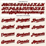 Jersey Ärmellos Creme Custom Rot-Schwarz Baseball Authentic Jersey Ärmellos Creme Custom Rot-Schwarz Baseball Authentic
