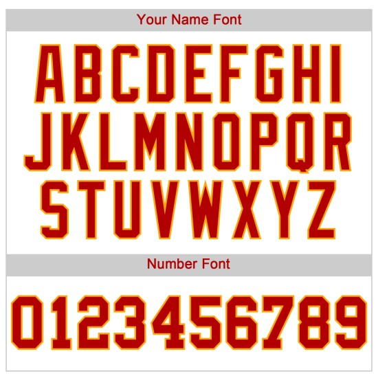 Jersey Authentic Baseball Custom Rot-Gold Weiß