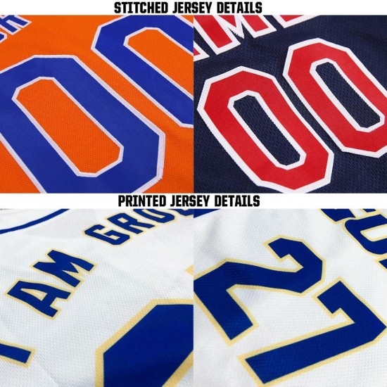 Baseball Orange Custom Navy Trikot Baseball Orange Custom Navy Trikot