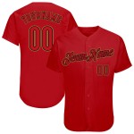 Authentisches Baseball-Trikot in Rot-Schwarz Authentisches Baseball-Trikot in Rot-Schwarz