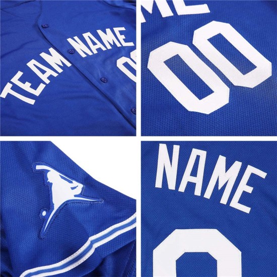 Jersey Weiß-Rot Royal Authentic Baseball Custom