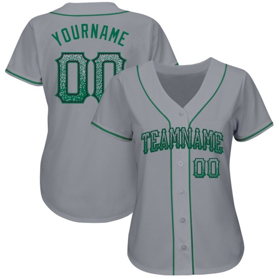 Drift Custom Authentic Gray Fashion Kelly Jersey Baseball Grün-Schwarz Drift Custom Authentic Gray Fashion Kelly Jersey Baseball Grün-Schwarz
