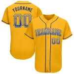 Authentisches Gold Royal-Weiß Custom Drift Fashion Baseball Jersey Authentisches Gold Royal-Weiß Custom Drift Fashion Baseball Jersey