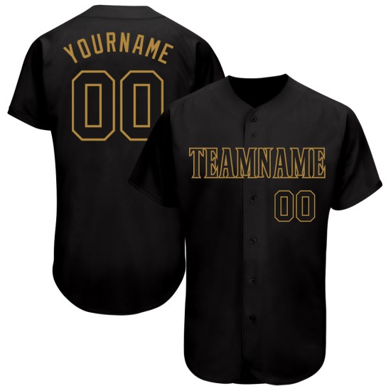 Schwarz-Old Custom Baseball Gold Jersey Schwarz Authentic Schwarz-Old Custom Baseball Gold Jersey Schwarz Authentic