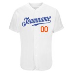 Authentisches weißes Custom Fashion Skull Royal-Orange Jersey Baseball Authentisches weißes Custom Fashion Skull Royal-Orange Jersey Baseball