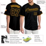 Baseball Schwarz-Gold Trikot Authentic Custom Schwarz Baseball Schwarz-Gold Trikot Authentic Custom Schwarz