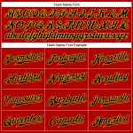 Benutzerdefinierte schwarz rot Jersey authentische Baseball Nadelstreifen schwarz-gold