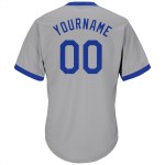 Baseball Grau Shirt Throwback Authentic Royal-Red Custom Jersey Rippstrick