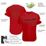 Authentisches Baseball-Trikot in Rot-Schwarz Authentisches Baseball-Trikot in Rot-Schwarz