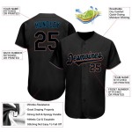 Blau Schwarz-Licht Jersey Baseball Custom Authentic Schwarz Blau Schwarz-Licht Jersey Baseball Custom Authentic Schwarz