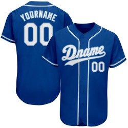 White-Light Baseball Authentic Blue Royal Trikot Custom