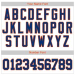 Baseball Trikot Nadelstreifen Custom Royal-Orange Authentic White Royal